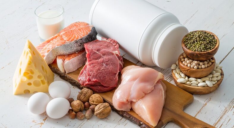 Daug baltymų turintis maistas raumenų ląstelėms stiprinti